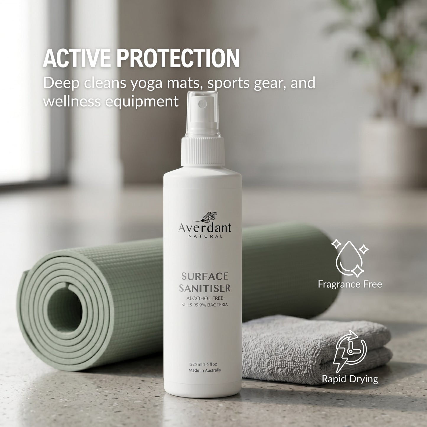 Averdant Surface Sanitiser 225ml Unscented the Bliss Shelf