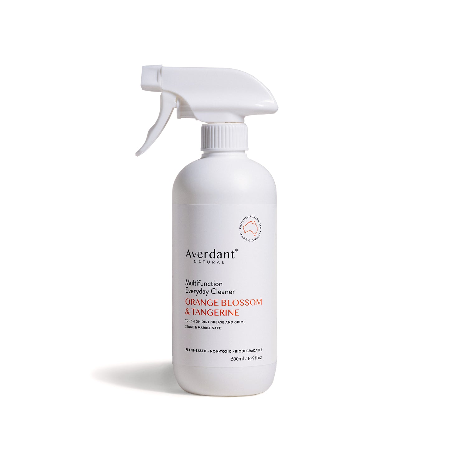 Averdant Multifunction Everyday Cleaner 500ml - Orange Blossom & Tangerine scented all-purpose cleaner in a spray bottle.