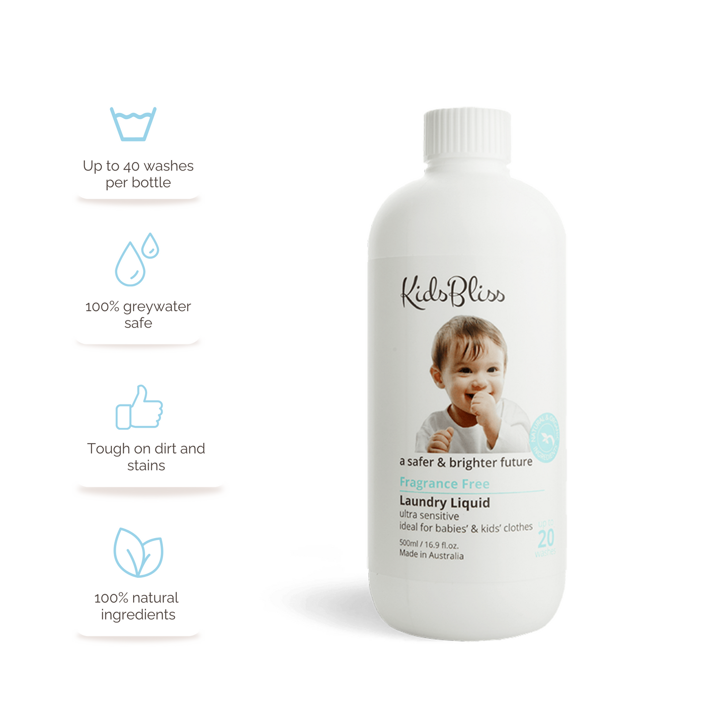 All-Natural Eco Laundry Liquid Fragrance Free - 500ml