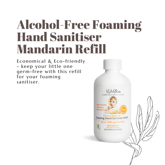 Alcohol-Free Foaming Hand Sanitiser - Mandarin 300ml Refill