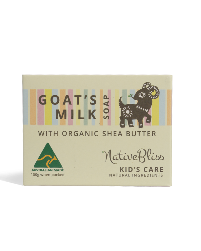 goat milk soap kid's care with organic shea butter