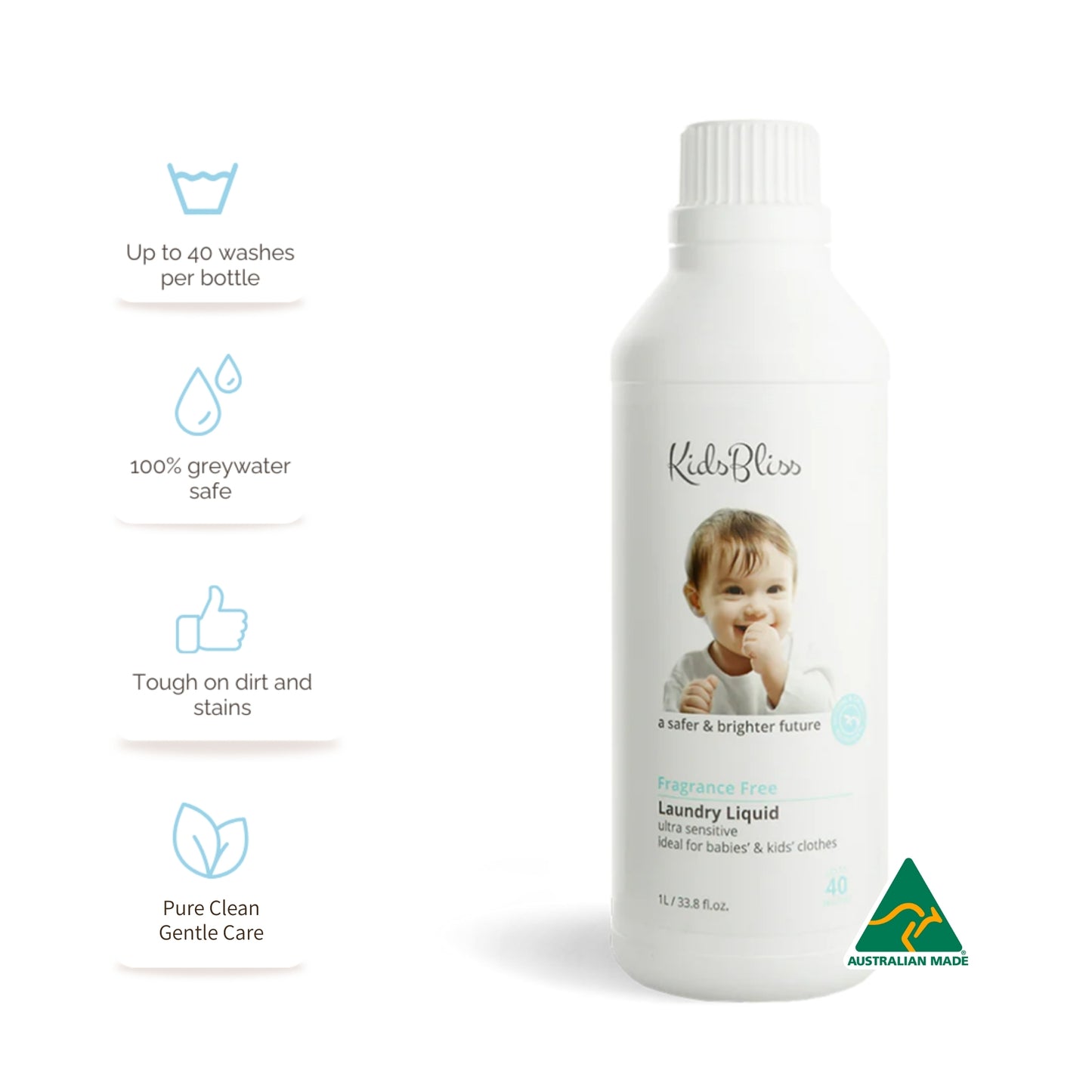 Bulk Buy | All-Natural Eco Laundry Liquid - Fragrance Free 1L x3