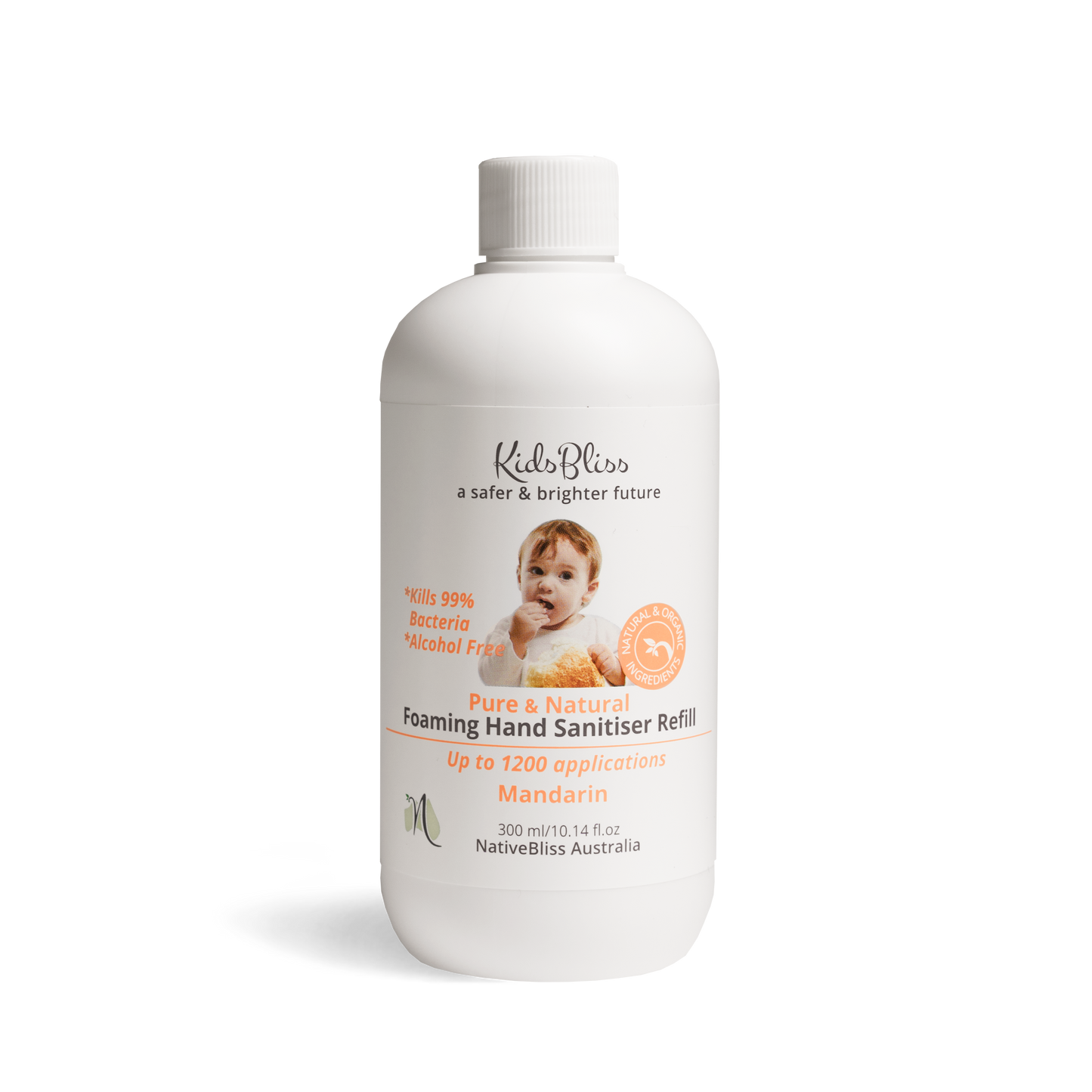 Alcohol-Free Foaming Hand Sanitiser - Mandarin 300ml Refill