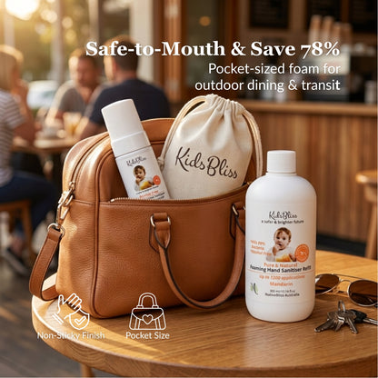 Alcohol-Free Foaming Hand Sanitiser On-The-Go Refill Pack (1-Pack or 3-Pack)
