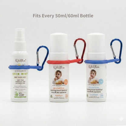 Play-Safe Universal Silicone Sanitiser Holder & Carabiner