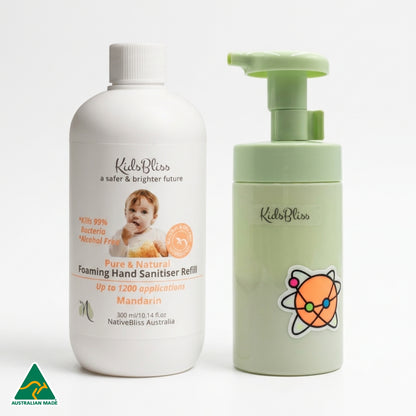 Alcohol-Free Foaming Hand Sanitiser DIY Refill Bundle (200ml Bottle + 300ml Refill)