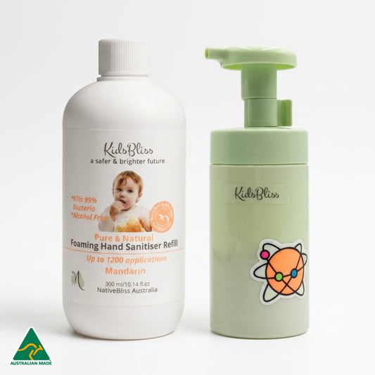 Alcohol-Free Foaming Hand Sanitiser DIY Refill Bundle (200ml Bottle + 300ml Refill)