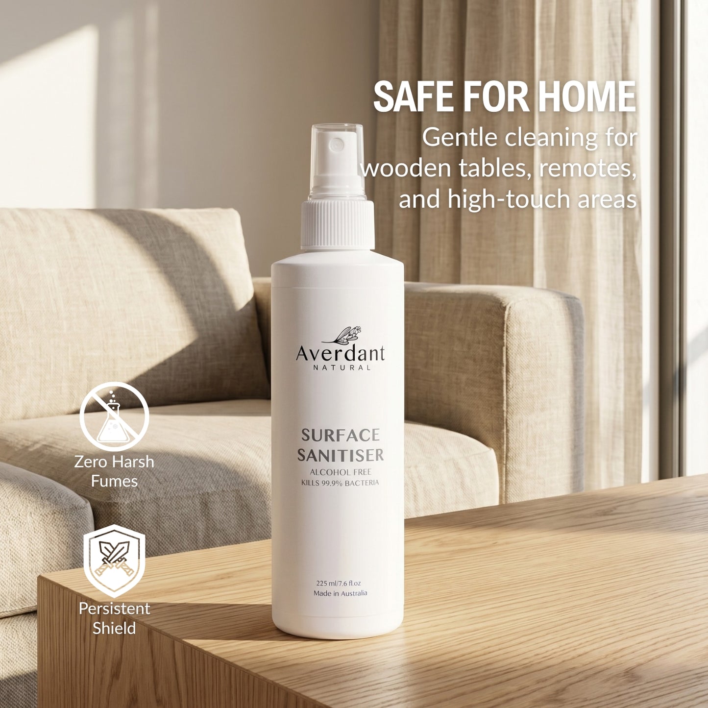 Averdant Surface Sanitiser 225ml Unscented the Bliss Shelf