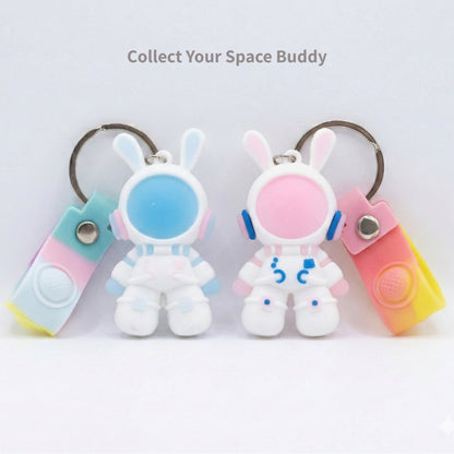 Play-Safe Sensory Charm Set: Astronaut & Pop-it Strap