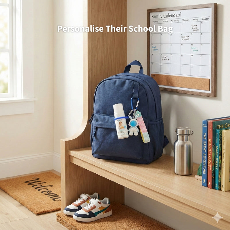 Play-Safe Sensory Charm Set: Astronaut & Pop-it Strap