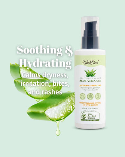 ACO certified Organic Aloe Vera Gel  Soothing and Hydrating