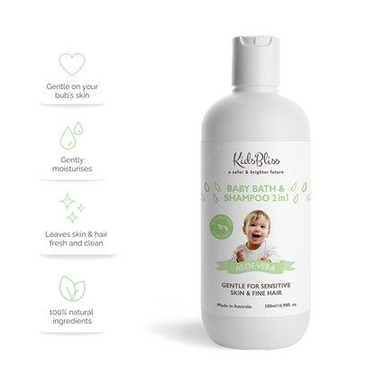 Baby Bath & Shampoo 2 in 1 - Aloe Vera 500ml