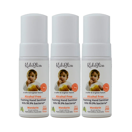 KidsBliss Bulk Buy: Mandarin Foaming Hand Sanitiser (3 x 50ml)