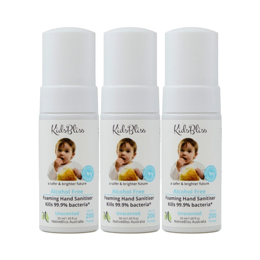 KidsBliss Bulk Buy: Unscented Foaming Hand Sanitiser (3 x 50ml)