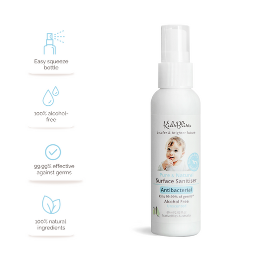 Bulk Buy | Portable Shield: Alcohol-Free Surface Sanitiser (3x 60ml) - Unscented in easy squeeze bottle.