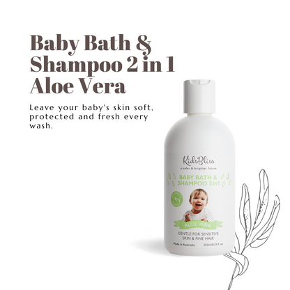 Baby Bath & Shampoo 2 in 1 - Aloe Vera 300ml