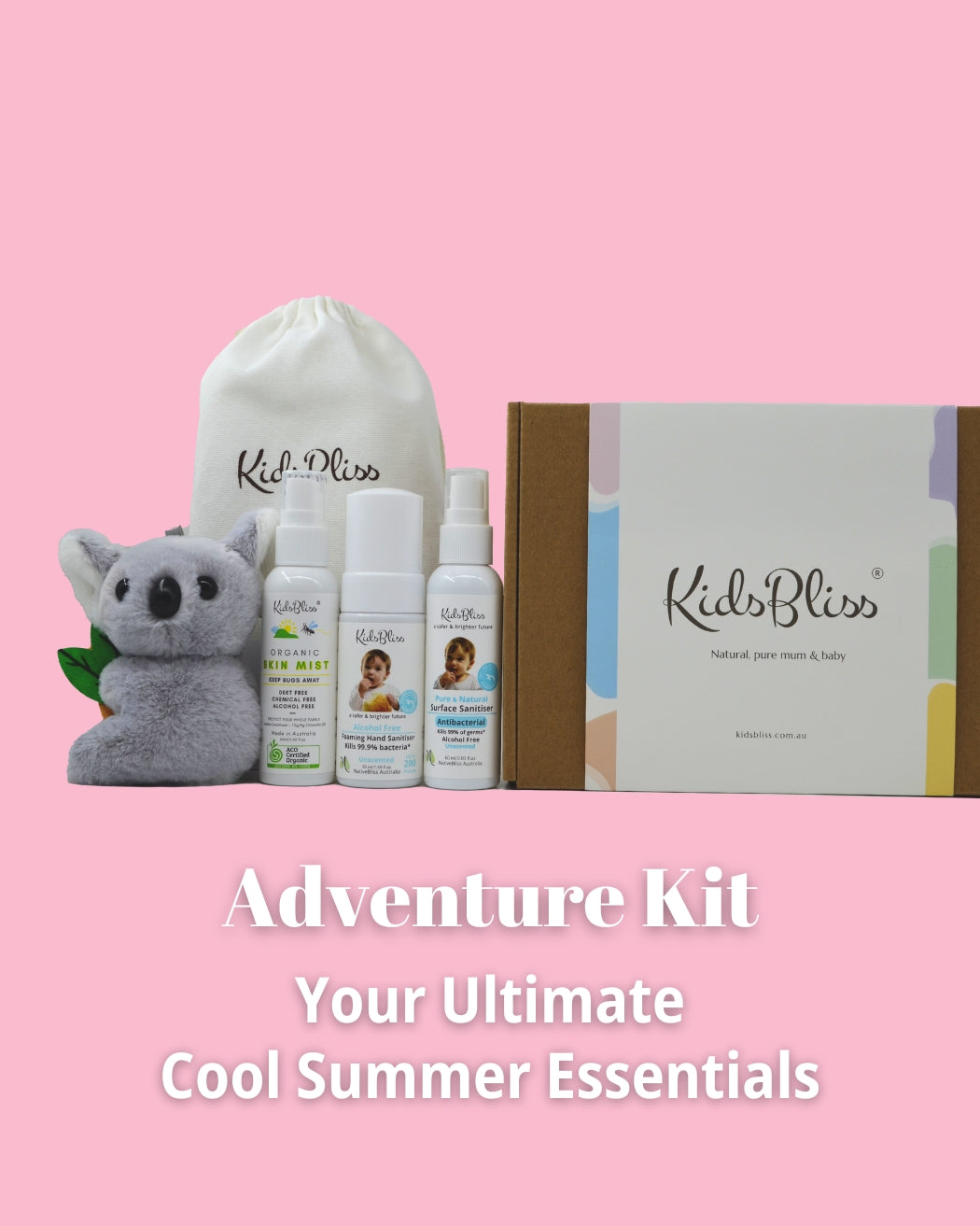 kidsbliss adventure kit gift box insect repellent hand sanitiser