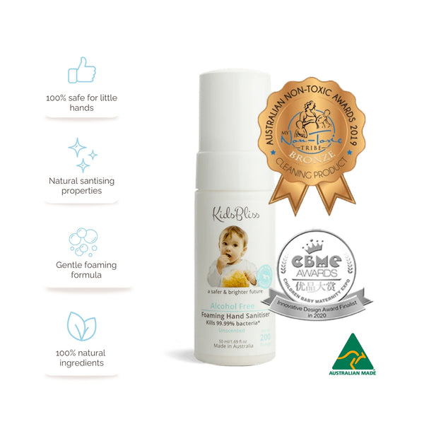 OFB Bonus $5 Hand Sanitiser - Unscented 50ml (The Bliss Shelf) gentle foaming formula, 100% natural ingredients.