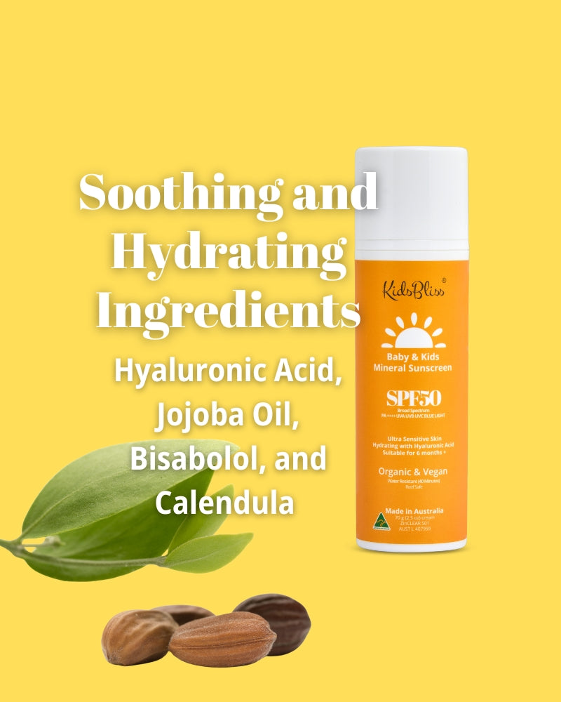 kidsbliss baby safe mineral sunscreen spf50+ Soothing and Hydrating
