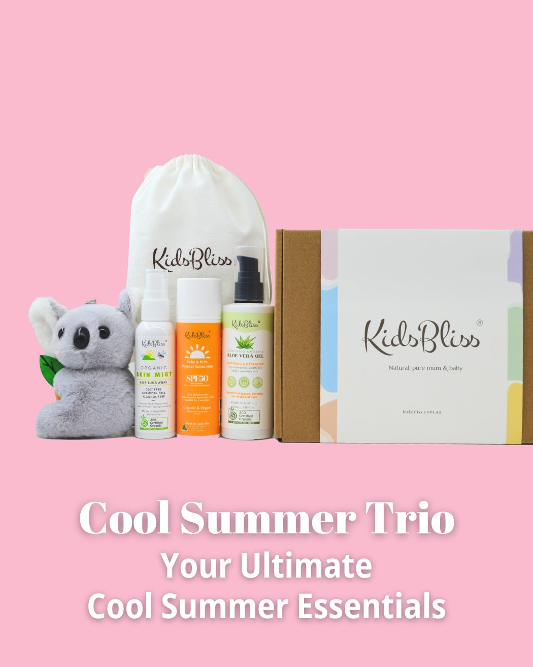 kidsbliss cool summer trio summer essentials grey