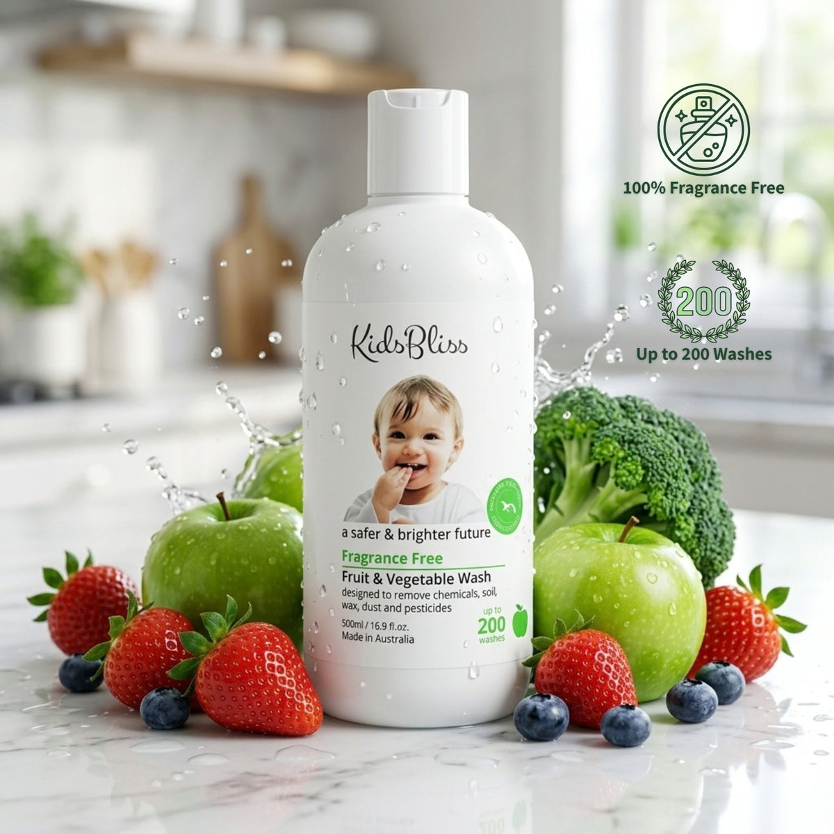 Fruit & Vegetable Wash Fragrance Free 500ml