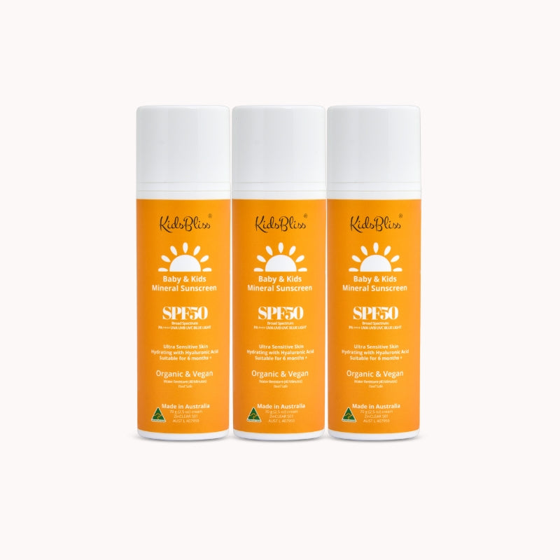 organic baby mineral sunscreen SPF50 PA++++ 3 Pack