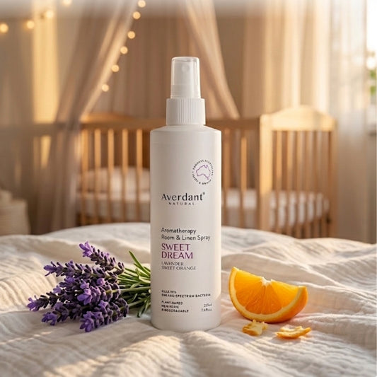 Averdant Natural Aromatherapy Room & Linen Spray Sweet Dream 225ml the Bliss Shelf with lavender and sweet orange.