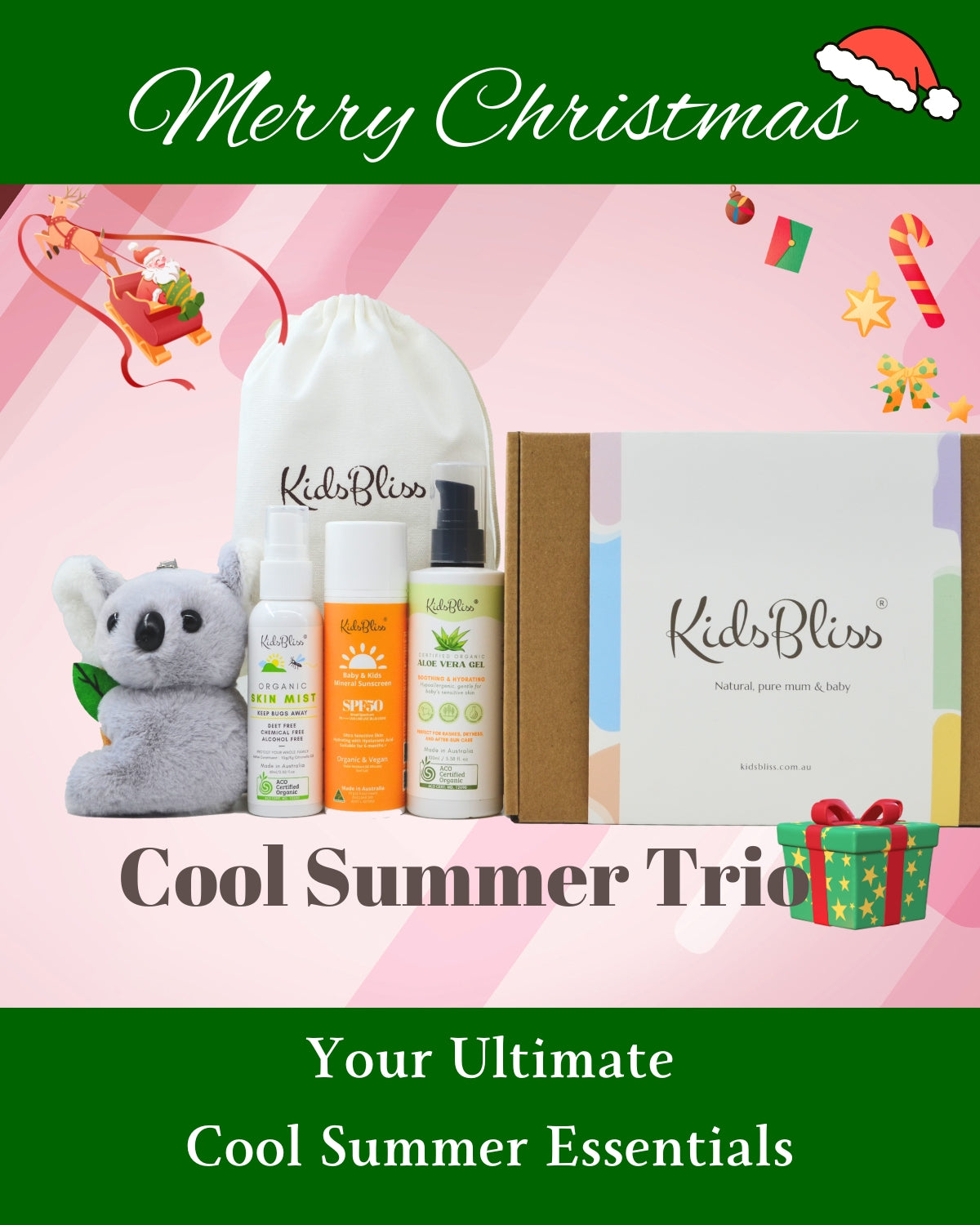 Cool Summer Trio Gift Box | Bug-Free & Sun-Safe! Aussie Adventure Must-Haves