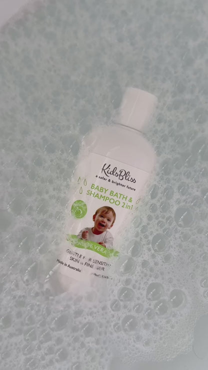 Baby Bath & Shampoo 2 in 1 - Aloe Vera 300ml