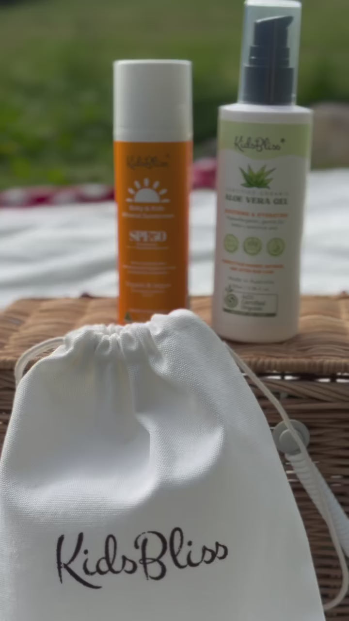 kidsbliss cool sun duo sunscreen and aloe vera gel